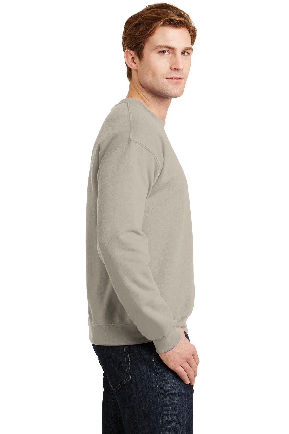 Sand Gildan Heavy Blend Crewneck Sweatshirt. 18000