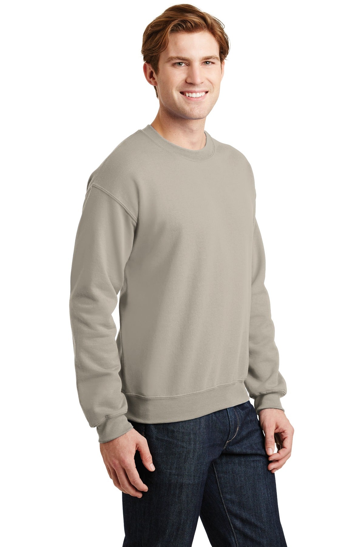 Sand Gildan Heavy Blend Crewneck Sweatshirt. 18000