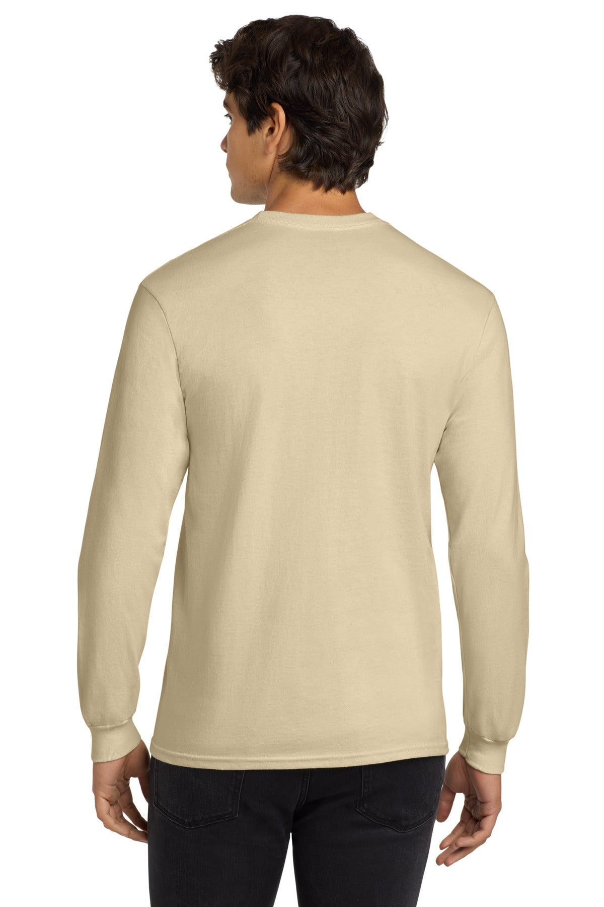 Sand Gildan - Ultra Cotton 100% US Cotton Long Sleeve T-Shirt. G2400