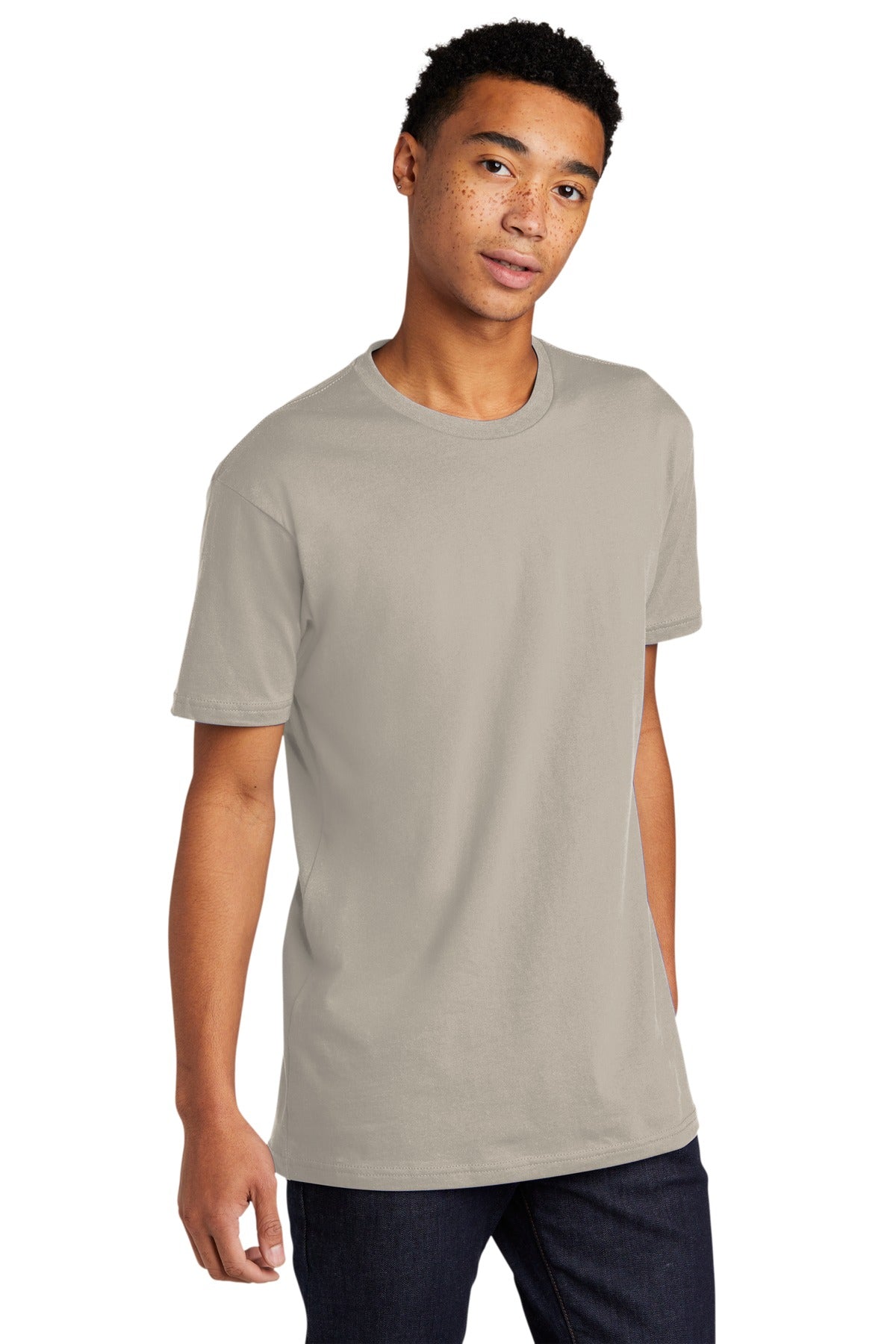 Sand Next Level Apparel Adult Cotton Tee. NL3600