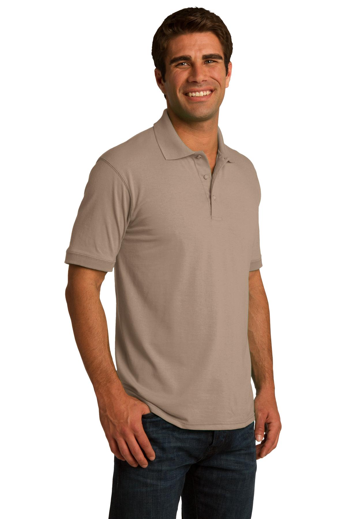 Sand Port & Co Core Blend Jersey Knit Polo. KP55