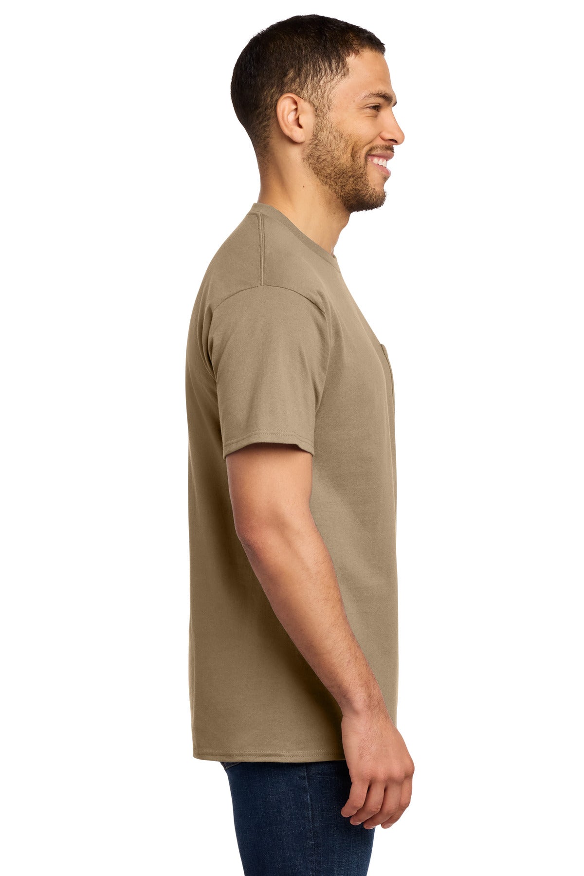 Sand Port & Co Essential Pocket Tee. PC61P