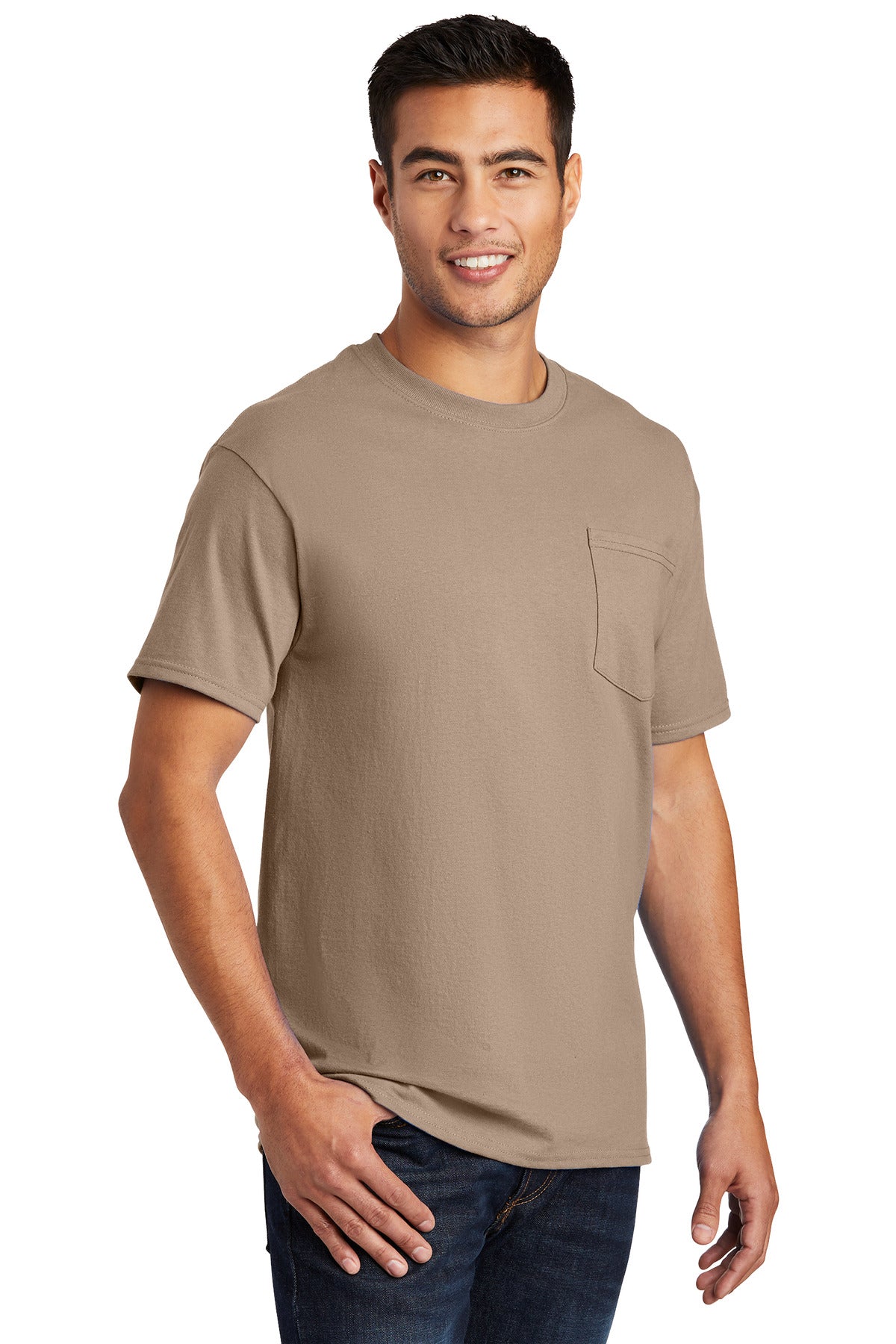 Sand Port & Co Essential Pocket Tee. PC61P
