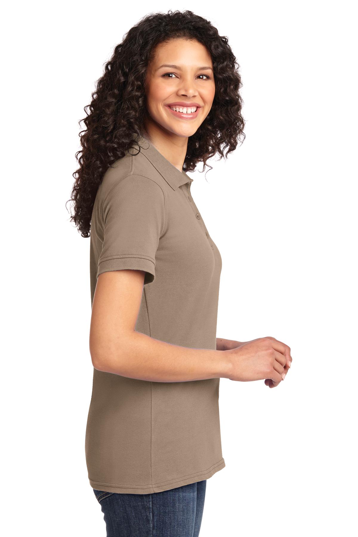 Sand Port & Co Women's Core Blend Pique Polo. LKP155