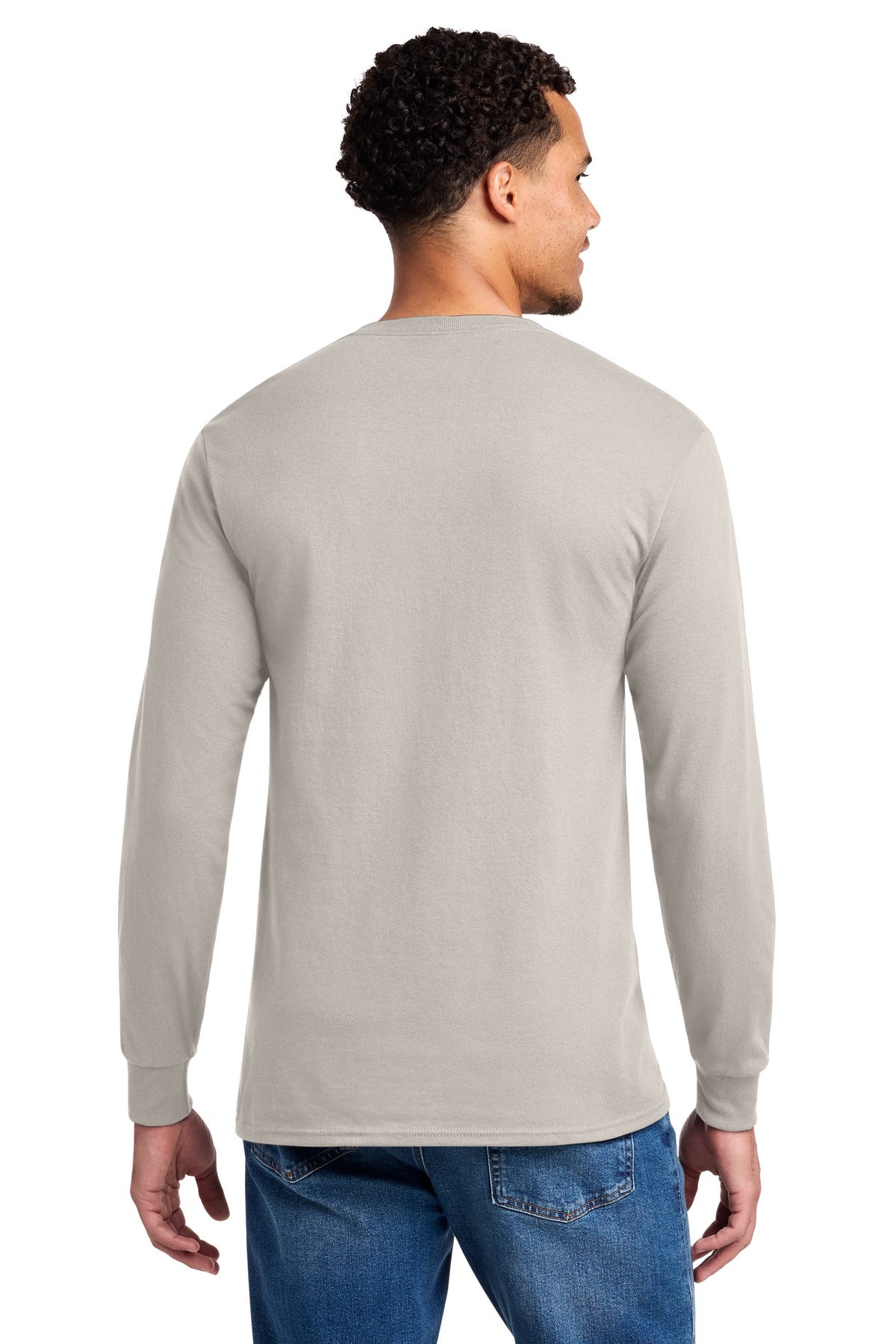 Sandstone Jerzees - Dri-Power 50/50 Cotton/Poly Long Sleeve T-Shirt. 29LS