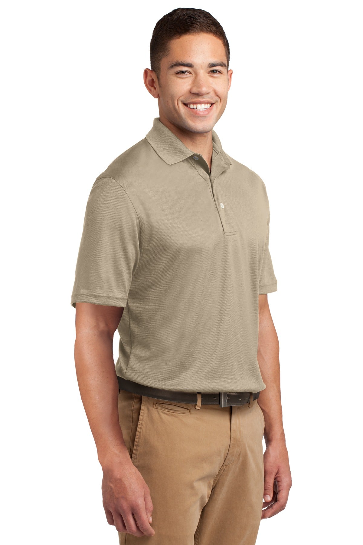 Sandstone Sport-Tek Dri-Mesh Polo. K469