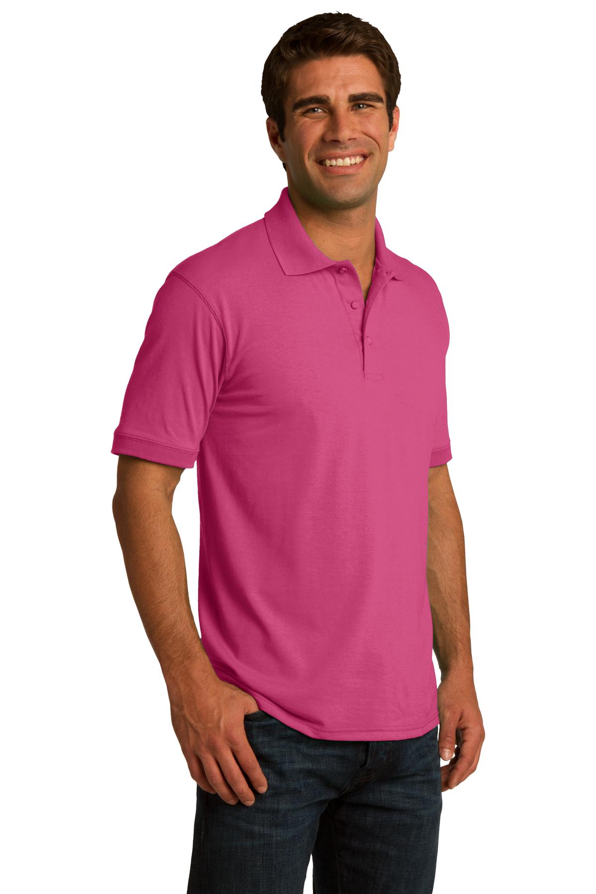 Sangria Port & Co Core Blend Jersey Knit Polo. KP55