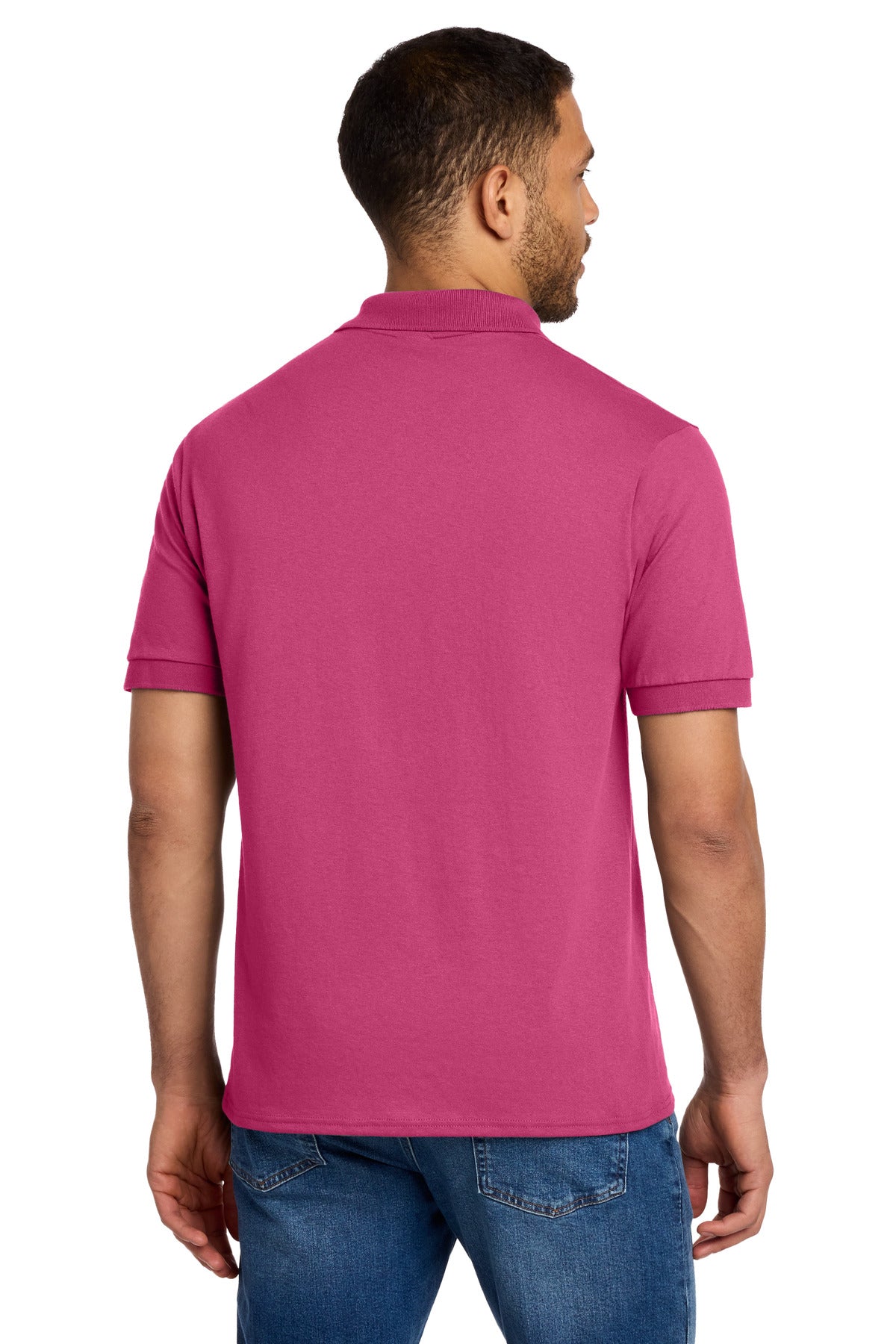 Sangria Port & Co Core Blend Jersey Knit Polo. KP55