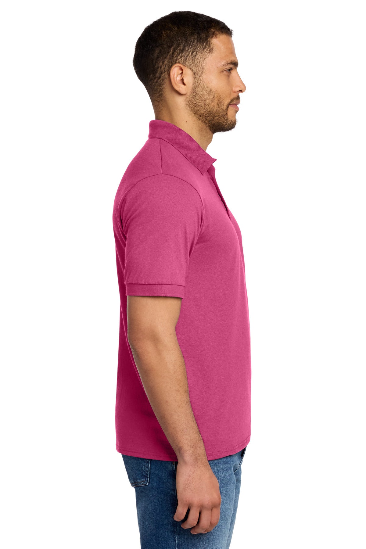 Sangria Port & Co Core Blend Jersey Knit Polo. KP55
