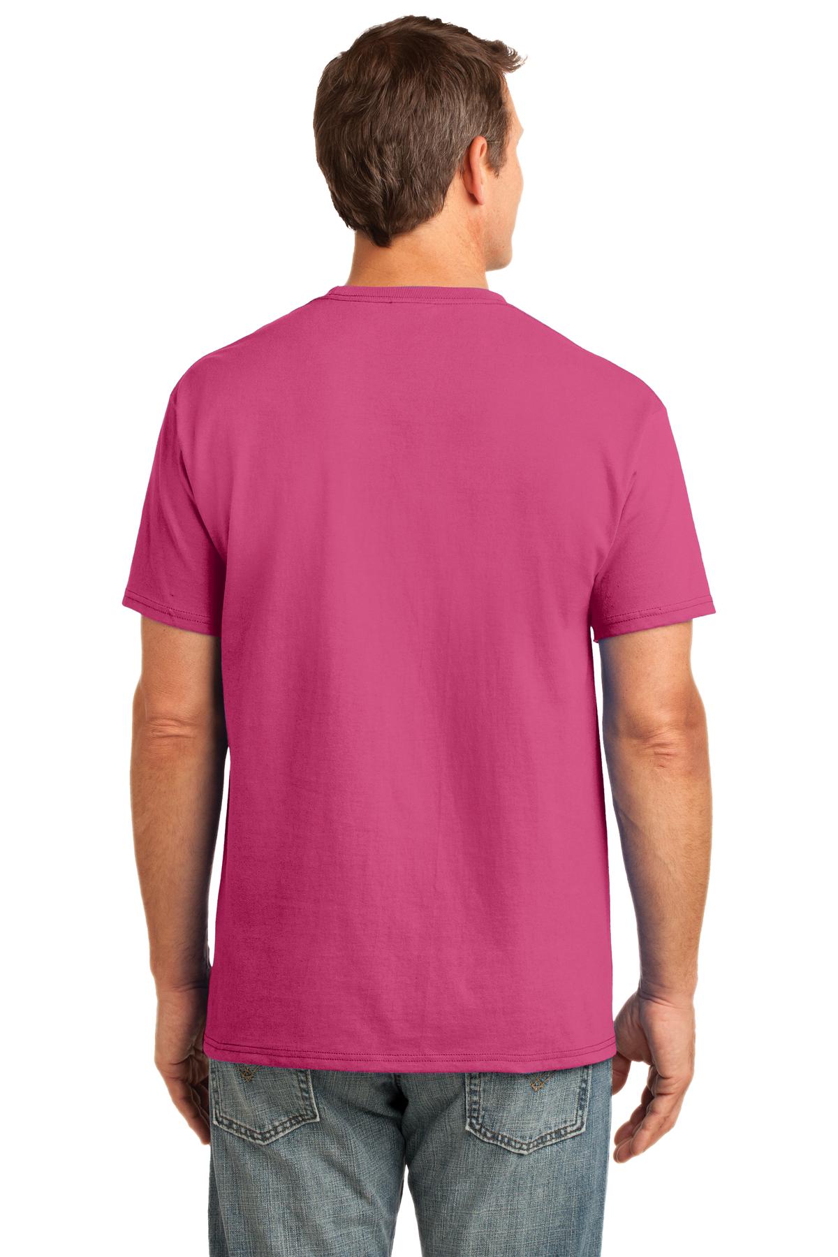 Sangria Port & Co Core Cotton Pocket Tee. PC54P