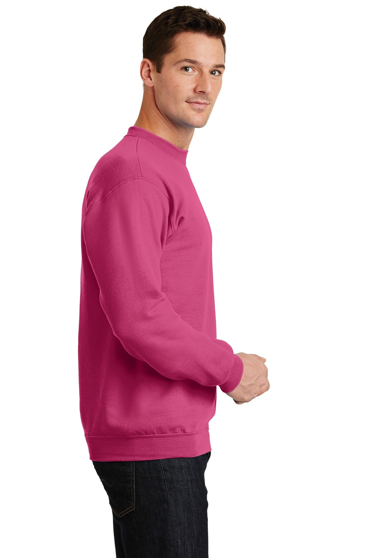 Sangria Port & Co Core Fleece Crewneck Sweatshirt. PC78