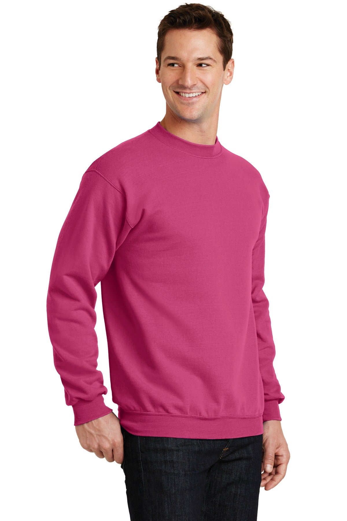 Sangria Port & Co Core Fleece Crewneck Sweatshirt. PC78