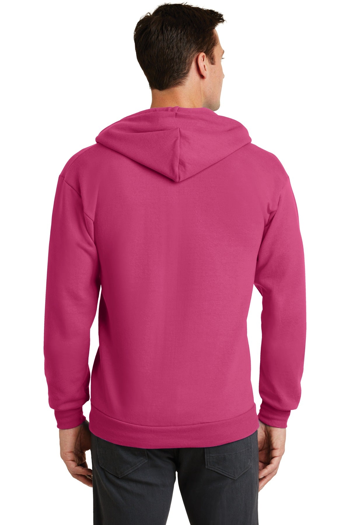 Sangria Port & Co Core Fleece Full-Zip Hooded Sweatshirt. PC78ZH