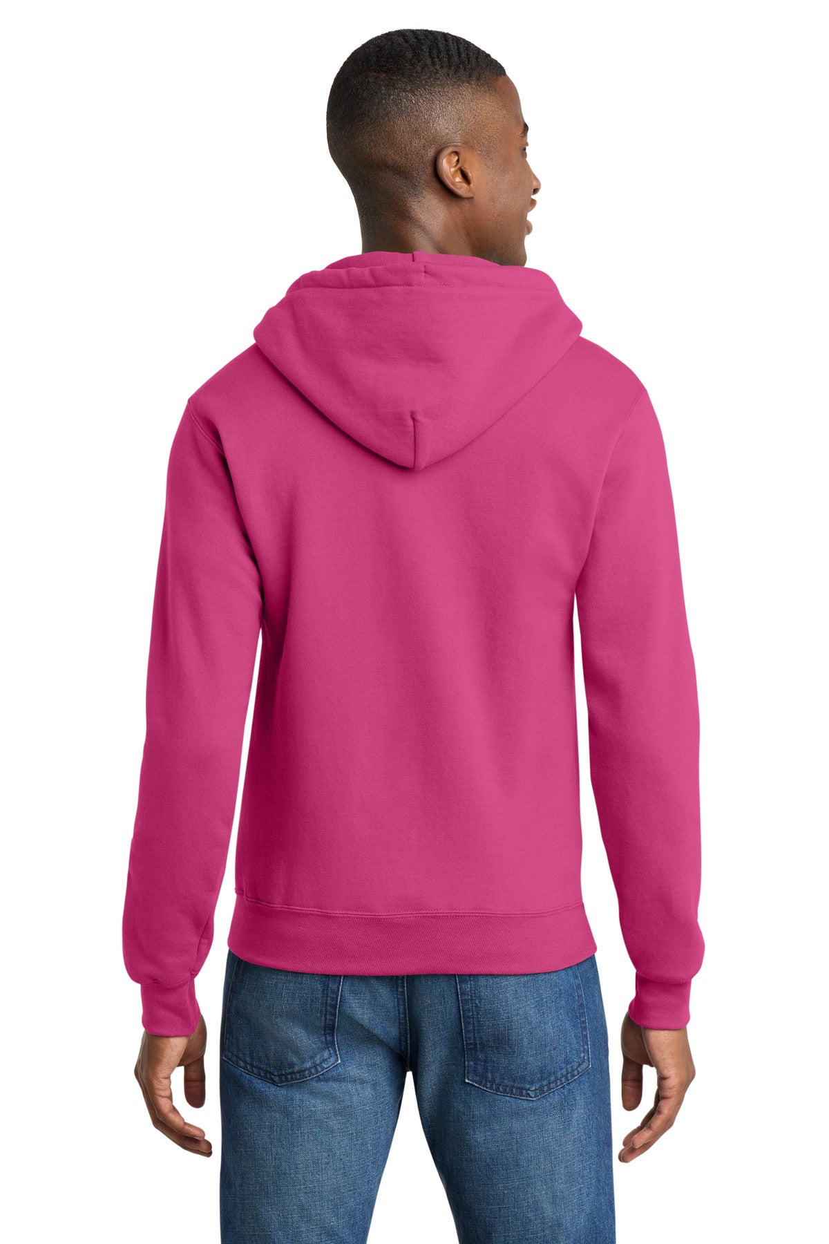 Sangria Port & Co Core Fleece Full-Zip Hooded Sweatshirt. PC78ZH