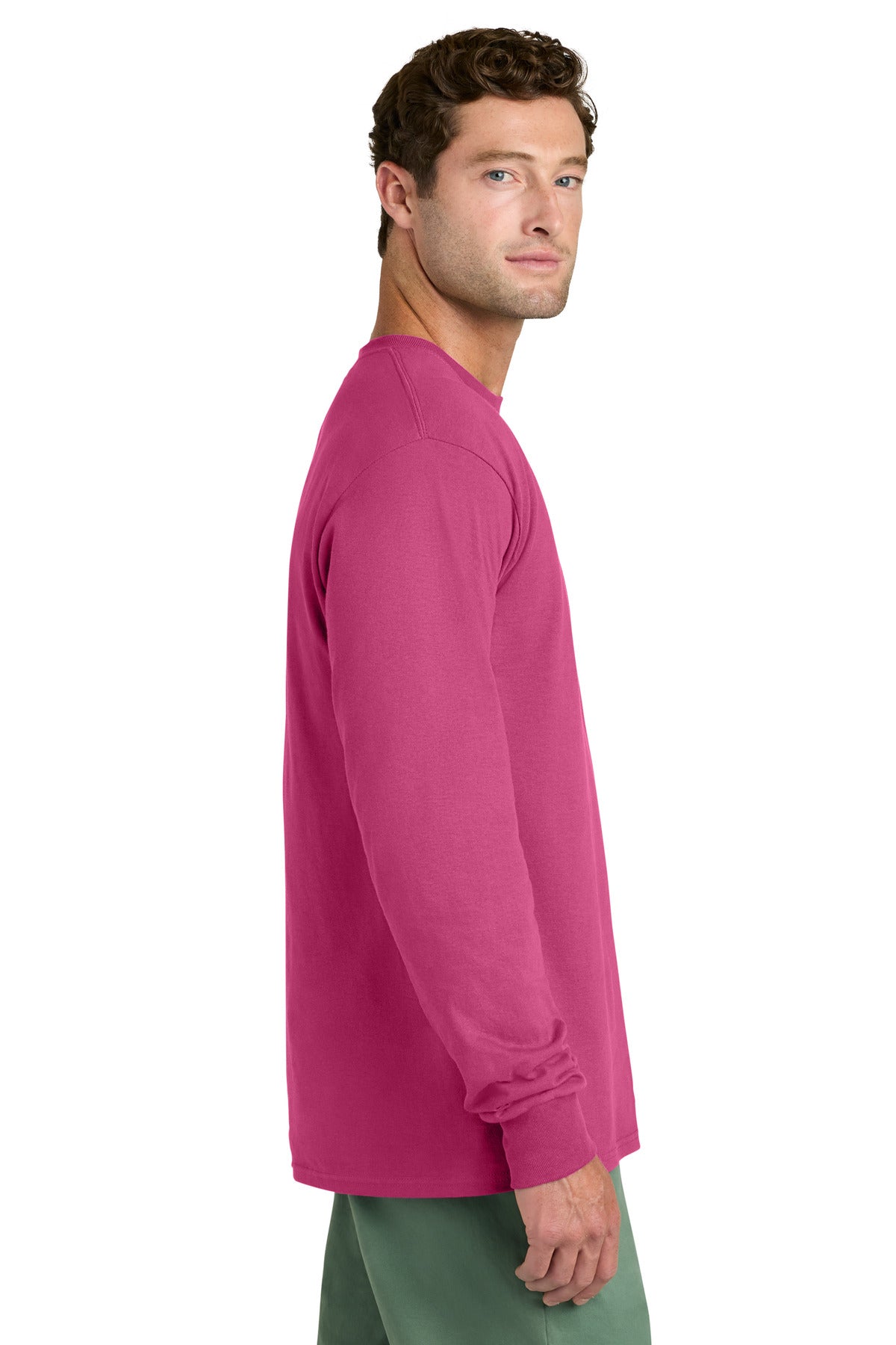 Sangria Port & Co Long Sleeve Core Cotton Tee. PC54LS