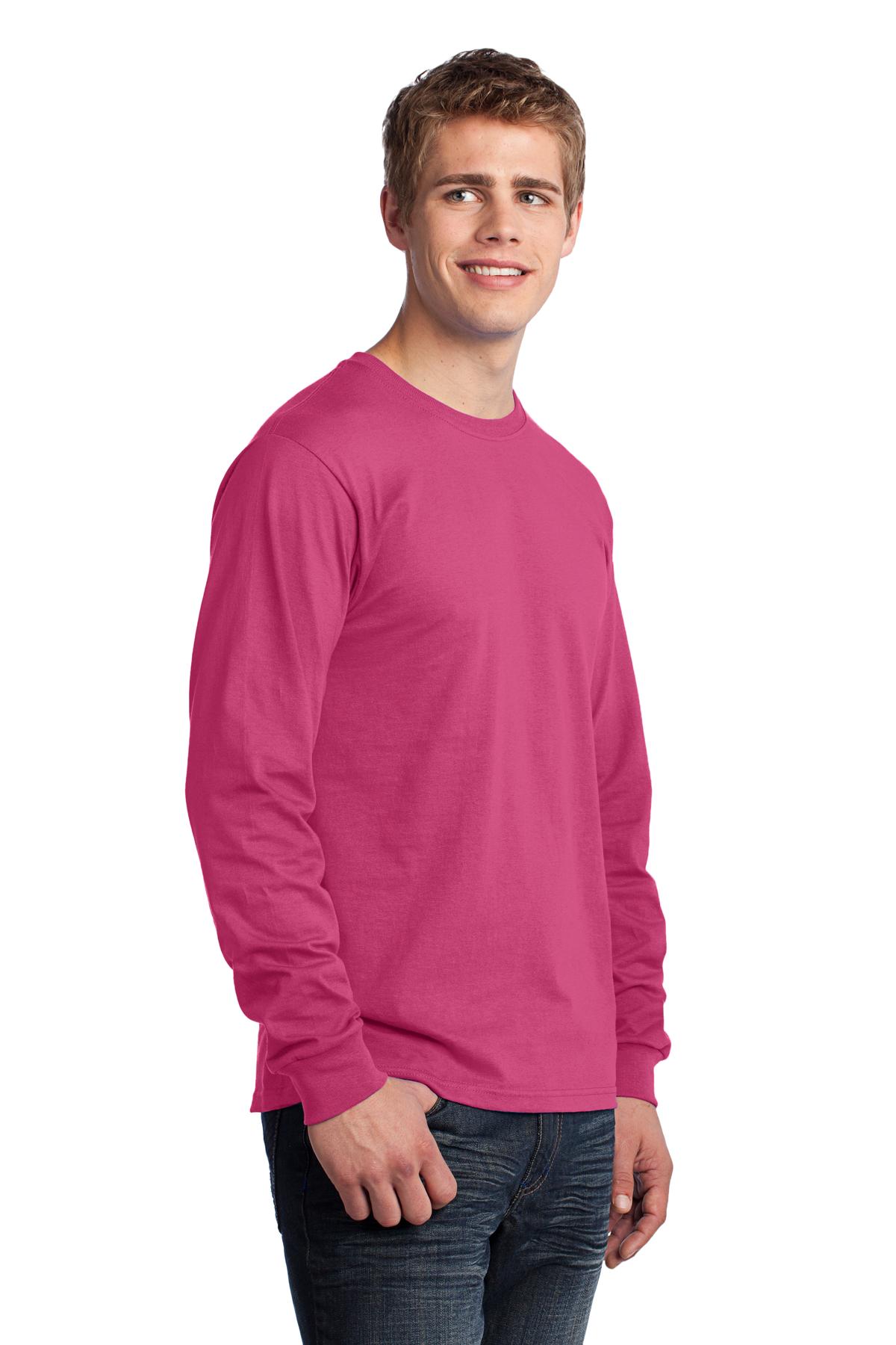 Sangria Port & Co Long Sleeve Core Cotton Tee. PC54LS