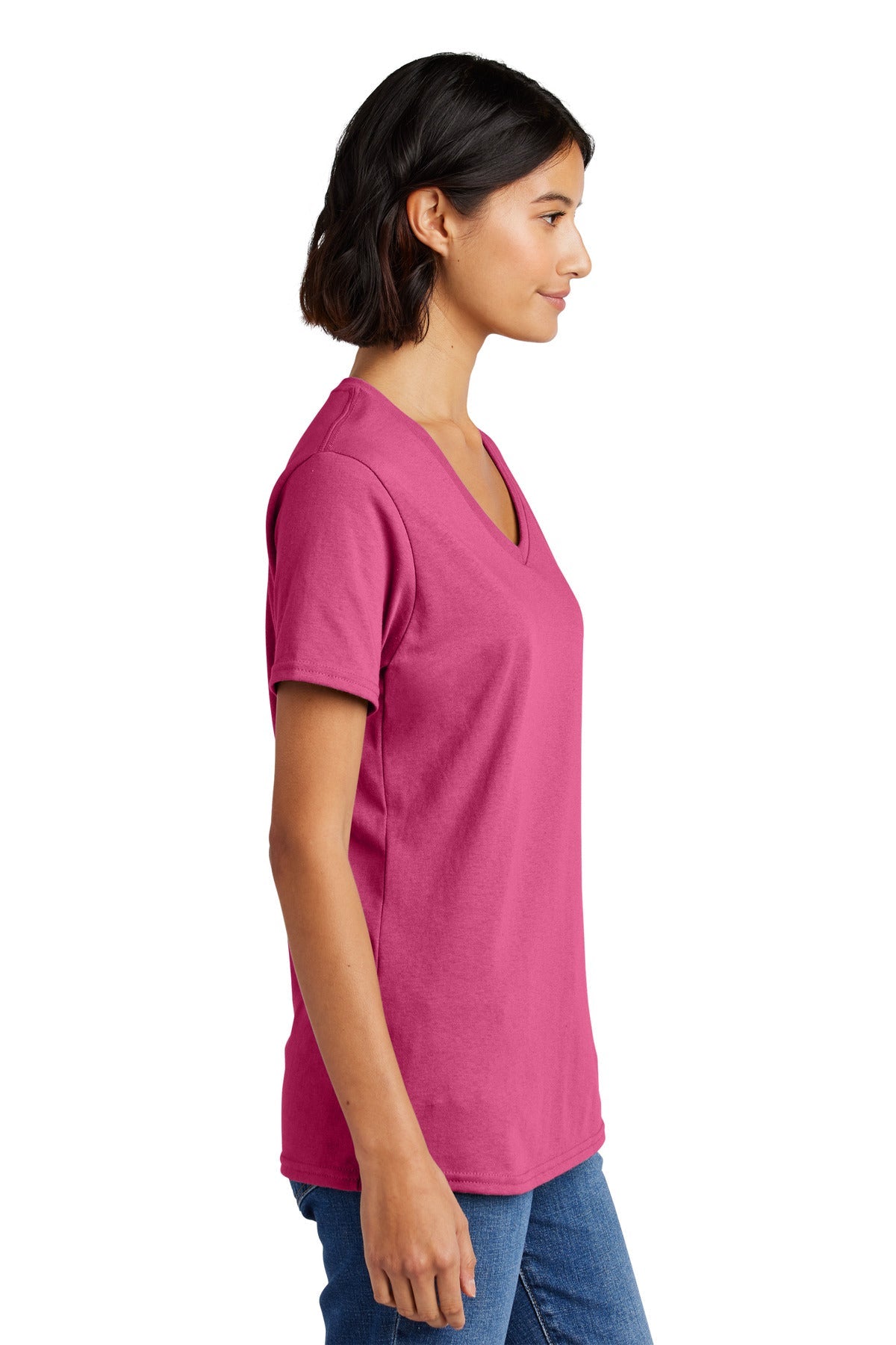 Sangria Port & Co Women's Core Cotton V-Neck Tee. LPC54V