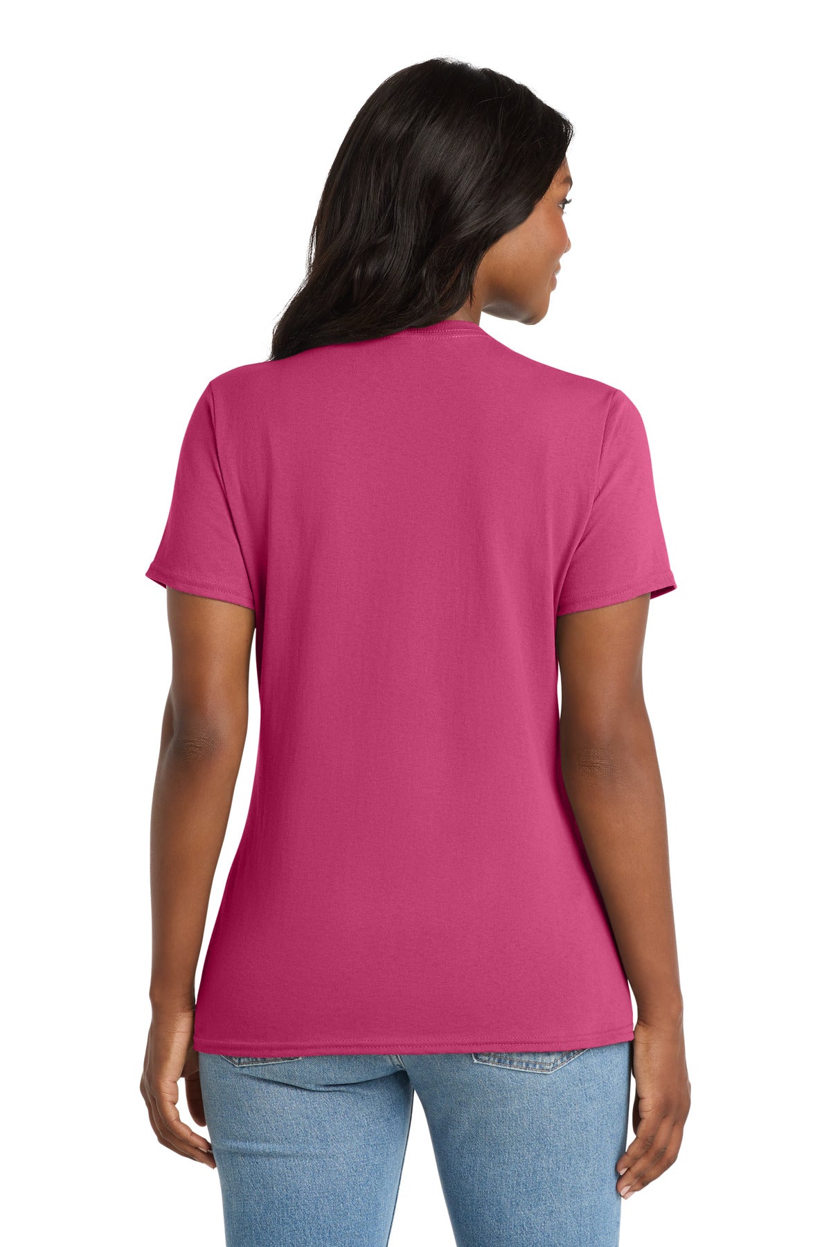 Sangria Port & Co Women's Core Cotton V-Neck Tee. LPC54V