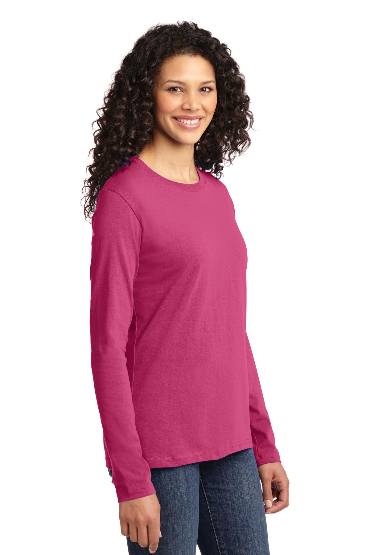 Sangria Port & Co Women's Long Sleeve Core Cotton Tee. LPC54LS