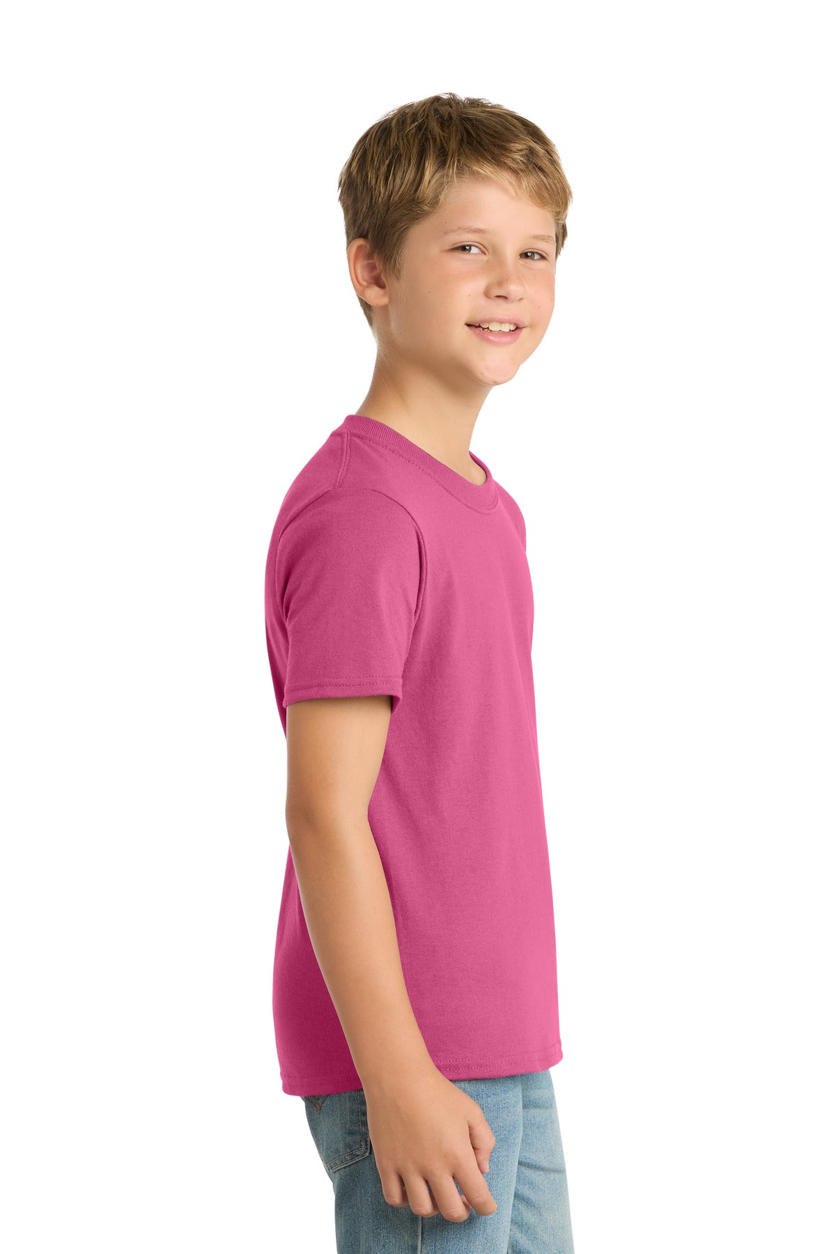 Sangria Port & Co Youth Core Blend Tee. PC55Y