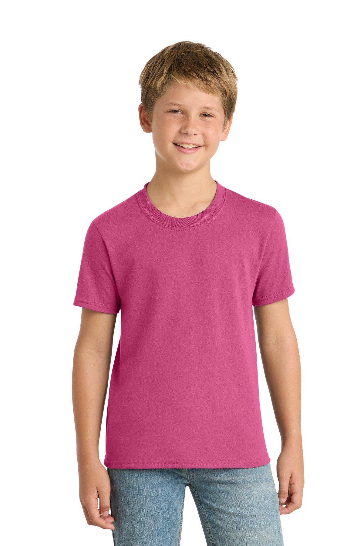 Sangria Port & Co Youth Core Blend Tee. PC55Y