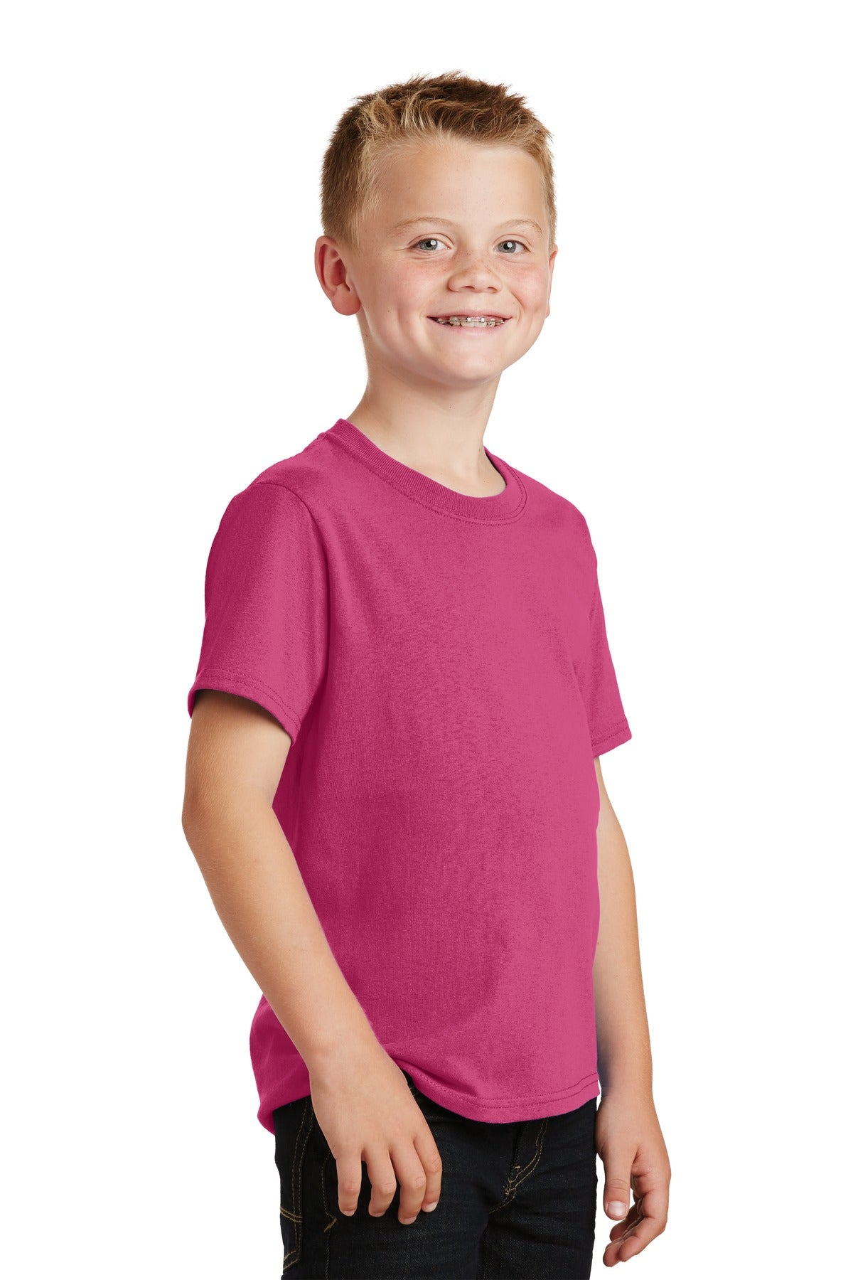 Sangria Port & Co Youth Core Cotton Tee. PC54Y