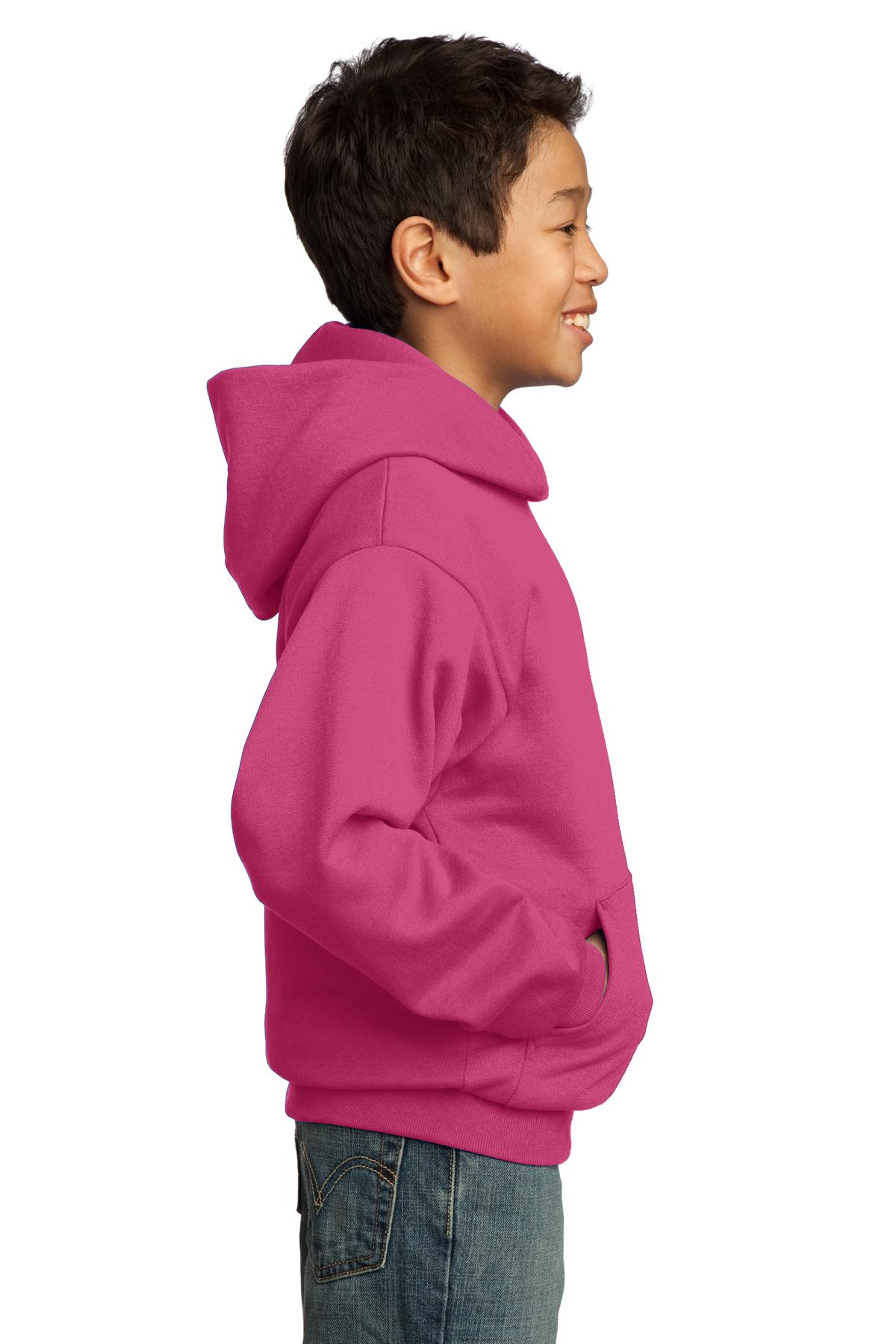 Sangria Port & Co Youth Core Fleece Pullover Hooded Sweatshirt. PC90YH