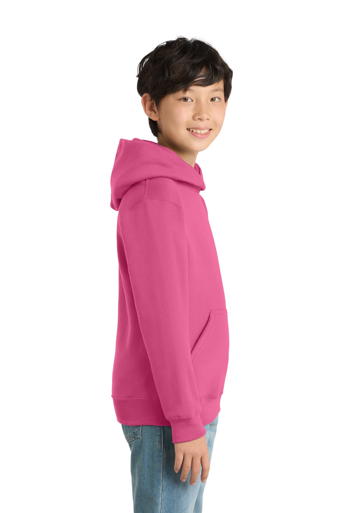 Sangria Port & Co Youth Core Fleece Pullover Hooded Sweatshirt. PC90YH