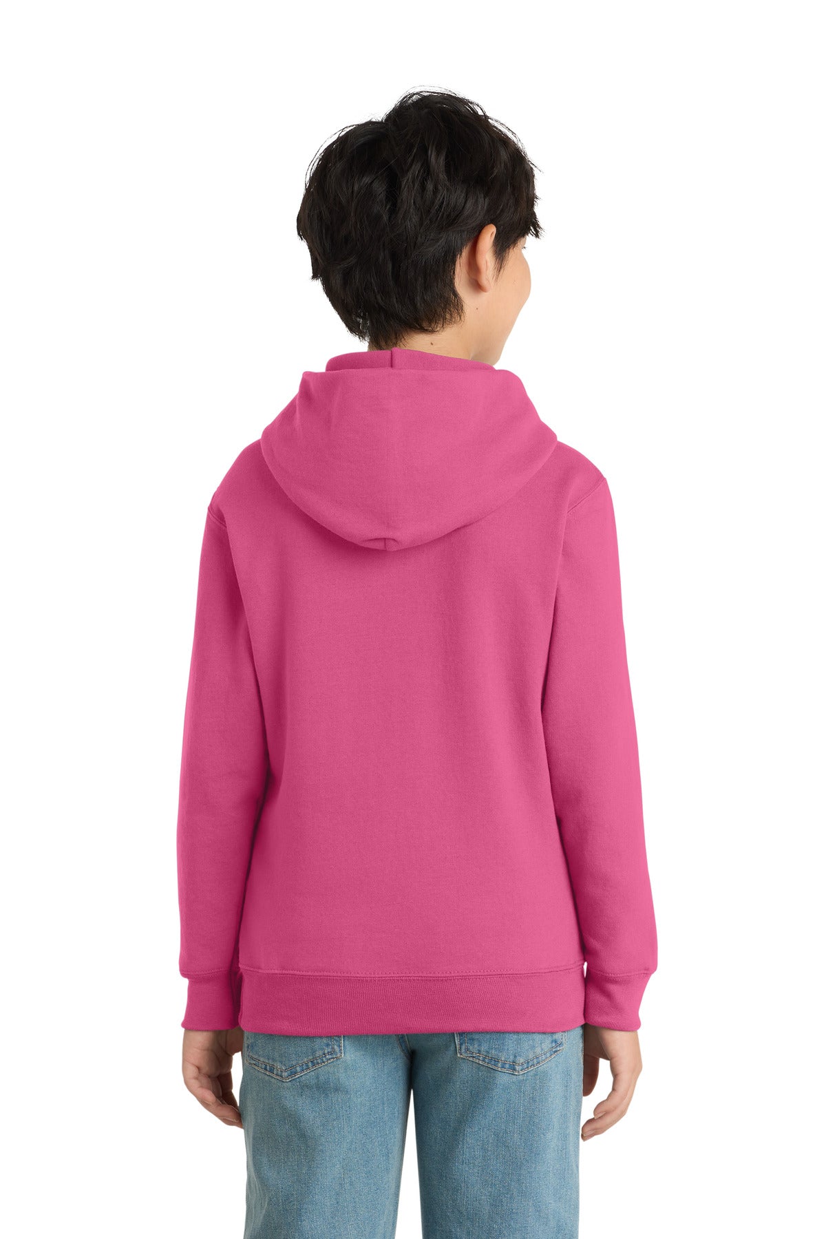 Sangria Port & Co Youth Core Fleece Pullover Hooded Sweatshirt. PC90YH