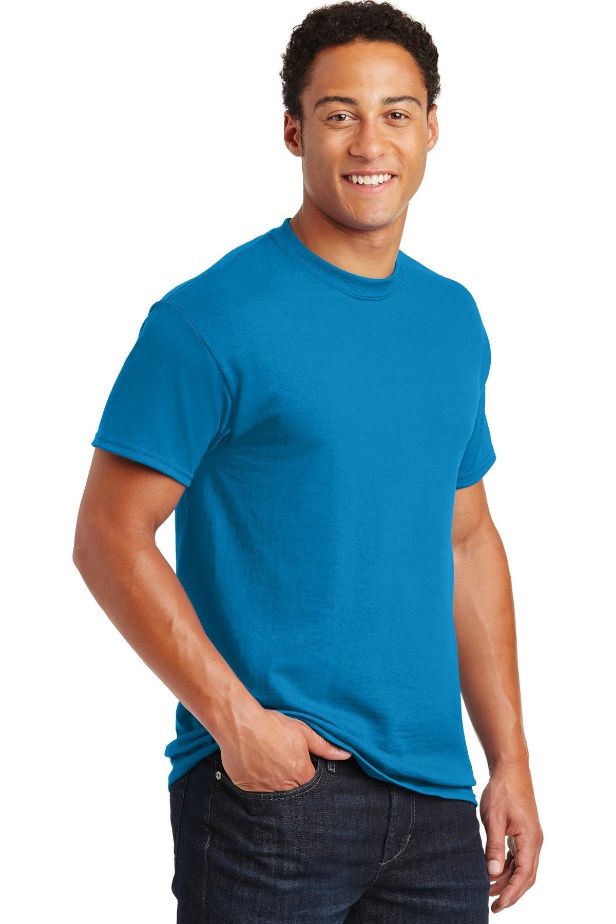 Sapphire Gildan DryBlend 50 Cotton/50 Poly T-Shirt. 8000