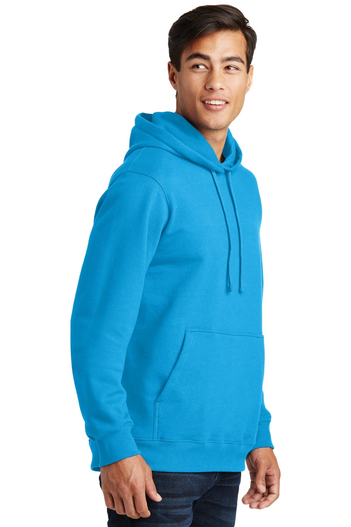 Sapphire Port & Co Fan Favorite Fleece Pullover Hooded Sweatshirt. PC850H