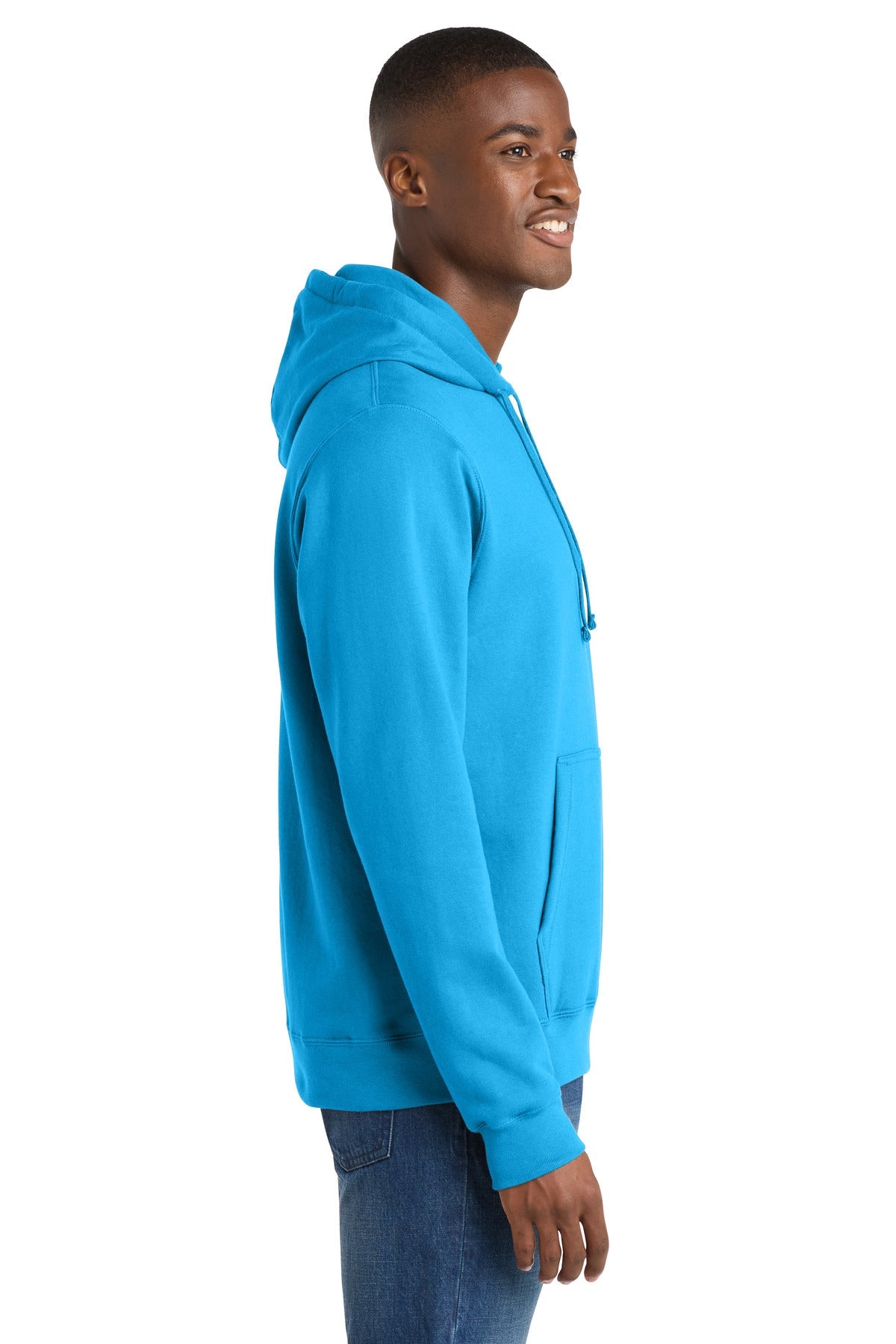 Sapphire Port & Co Fan Favorite Fleece Pullover Hooded Sweatshirt. PC850H