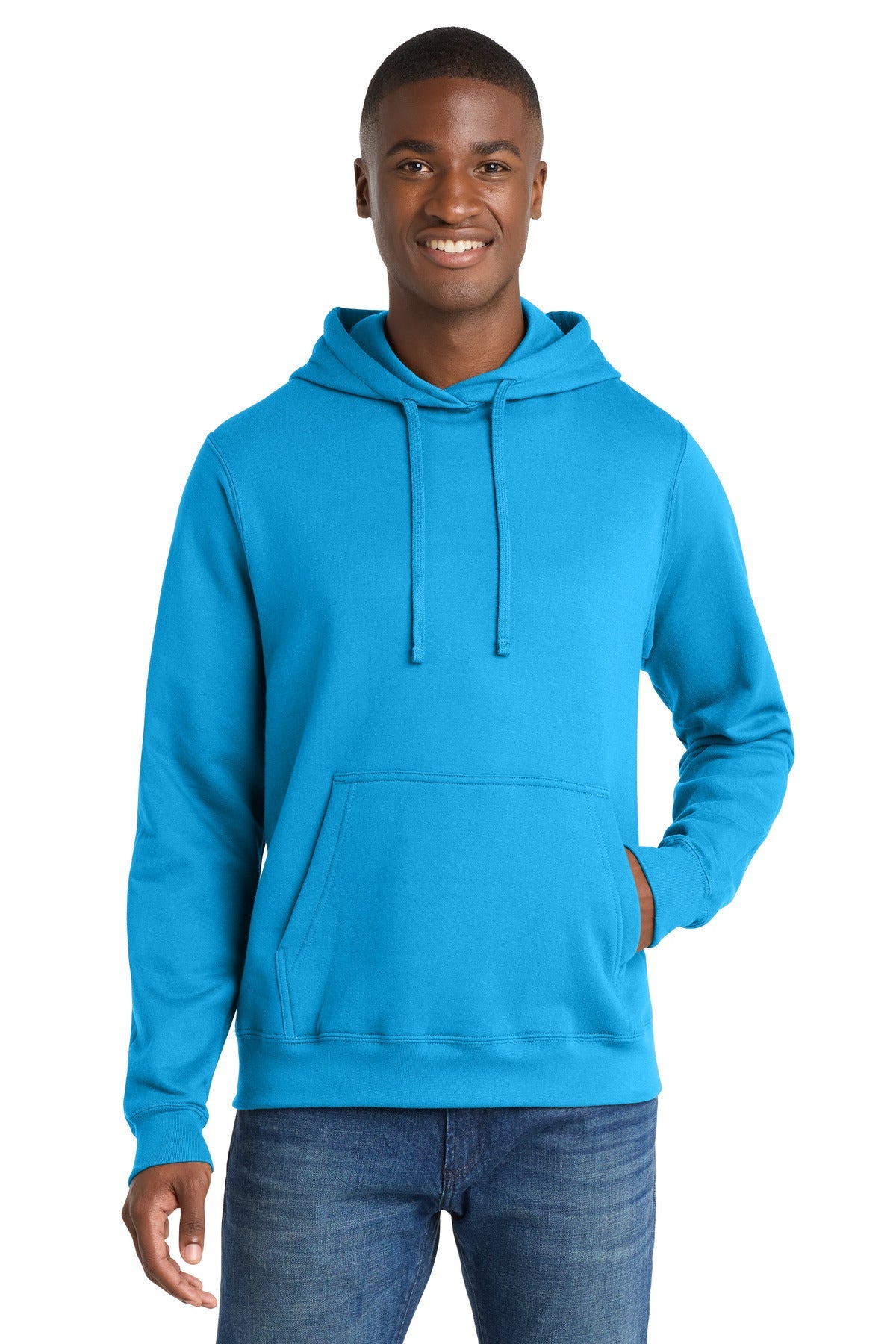 Sapphire Port & Co Fan Favorite Fleece Pullover Hooded Sweatshirt. PC850H