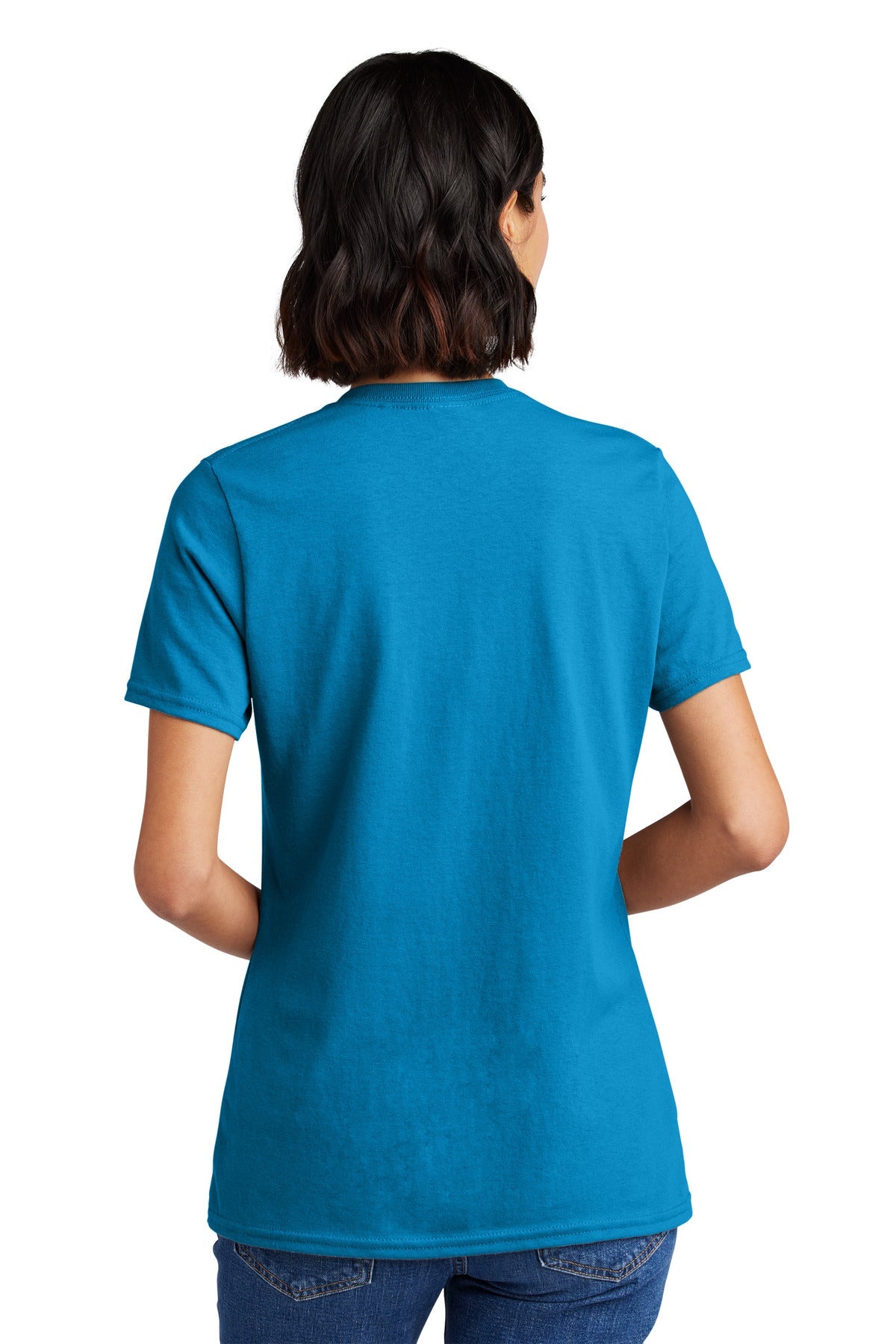 Sapphire Port & Co Women's Core Cotton V-Neck Tee. LPC54V