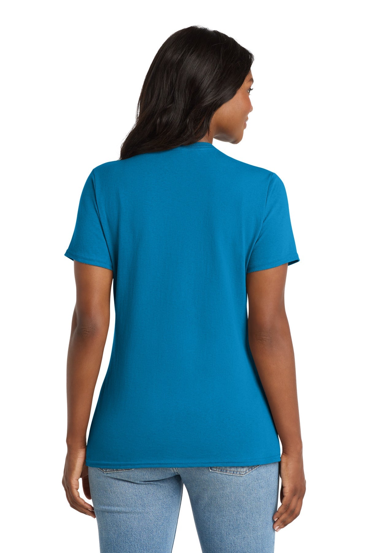 Sapphire Port & Co Women's Core Cotton V-Neck Tee. LPC54V