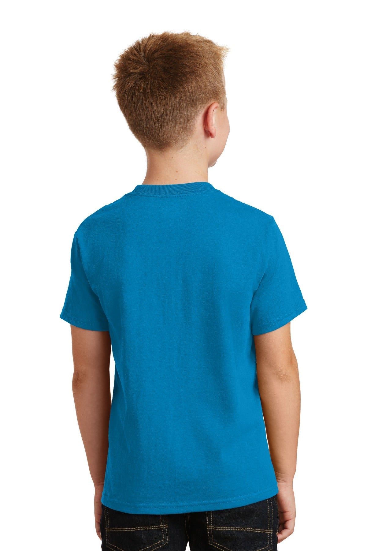 Sapphire Port & Co Youth Core Cotton Tee. PC54Y