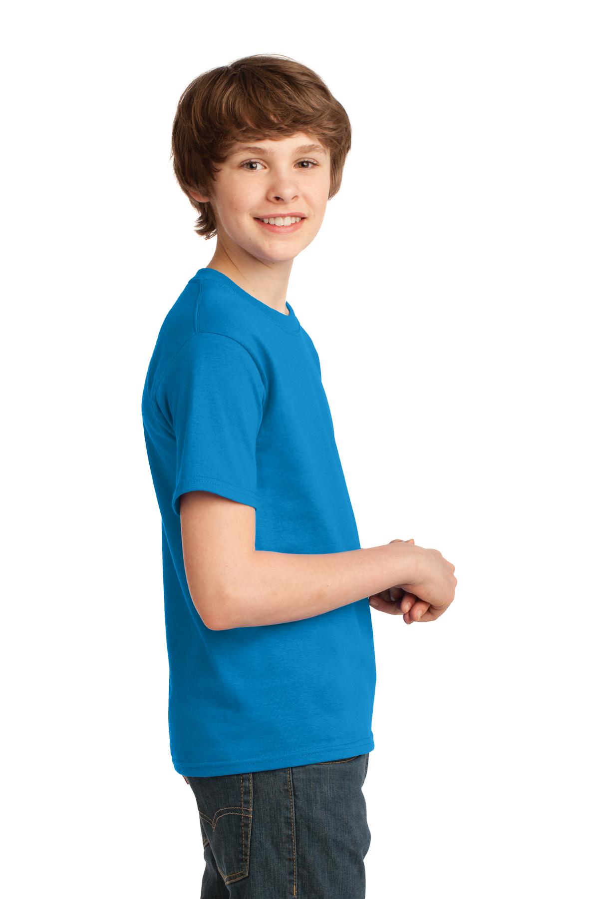 Sapphire Port & Co Youth Essential Tee. PC61Y