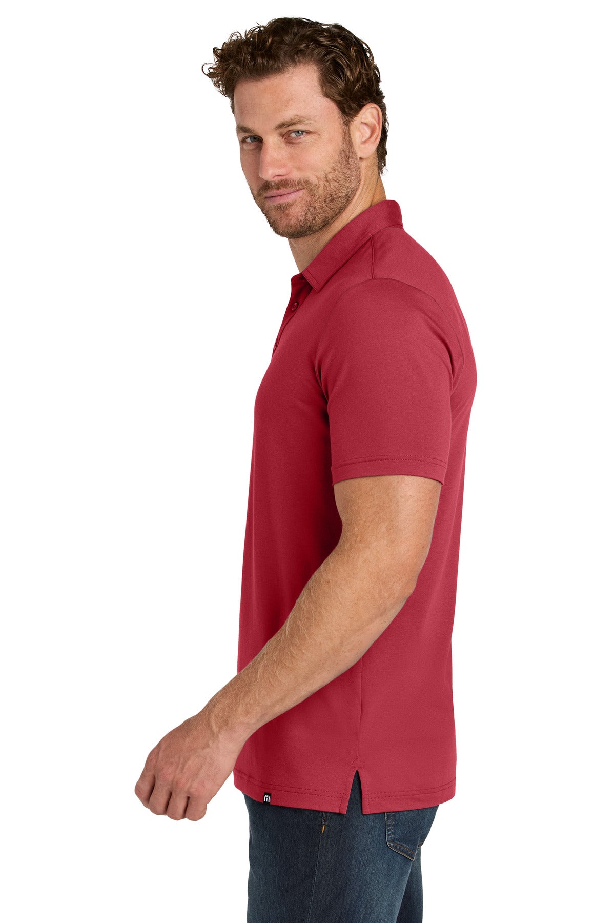 ScooterRed TravisMathew Glenview Solid Polo TMA41461