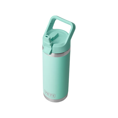 SEAFOAM Rambler® 18 oz Water Bottle with Color-Matched Straw Cap plain