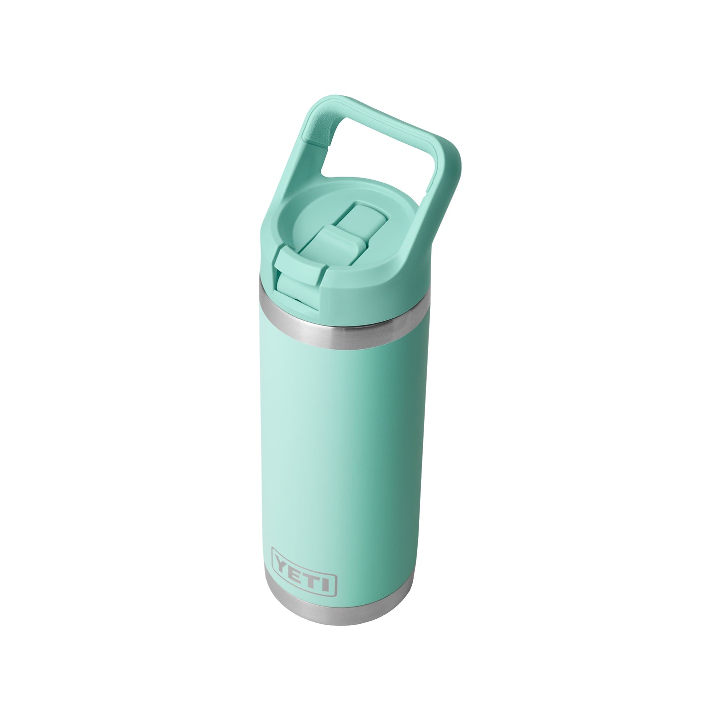 SEAFOAM Rambler® 18 oz Water Bottle with Color-Matched Straw Cap plain