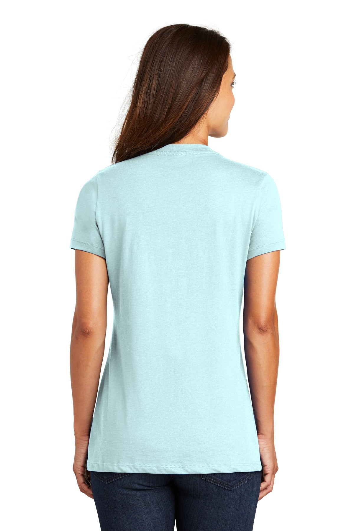 Seaglass Blue District - Women's Perfect Weight V-Neck Tee. DM1170L