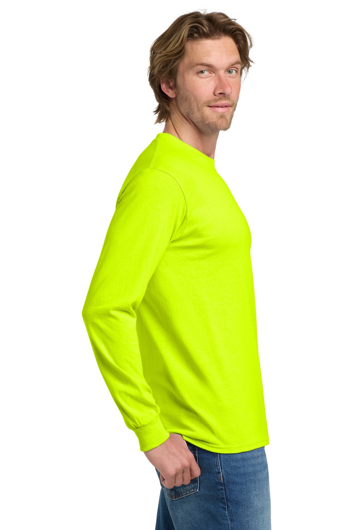 SftyGrn Gildan - Heavy Cotton 100% Cotton Long Sleeve T-Shirt. 5400