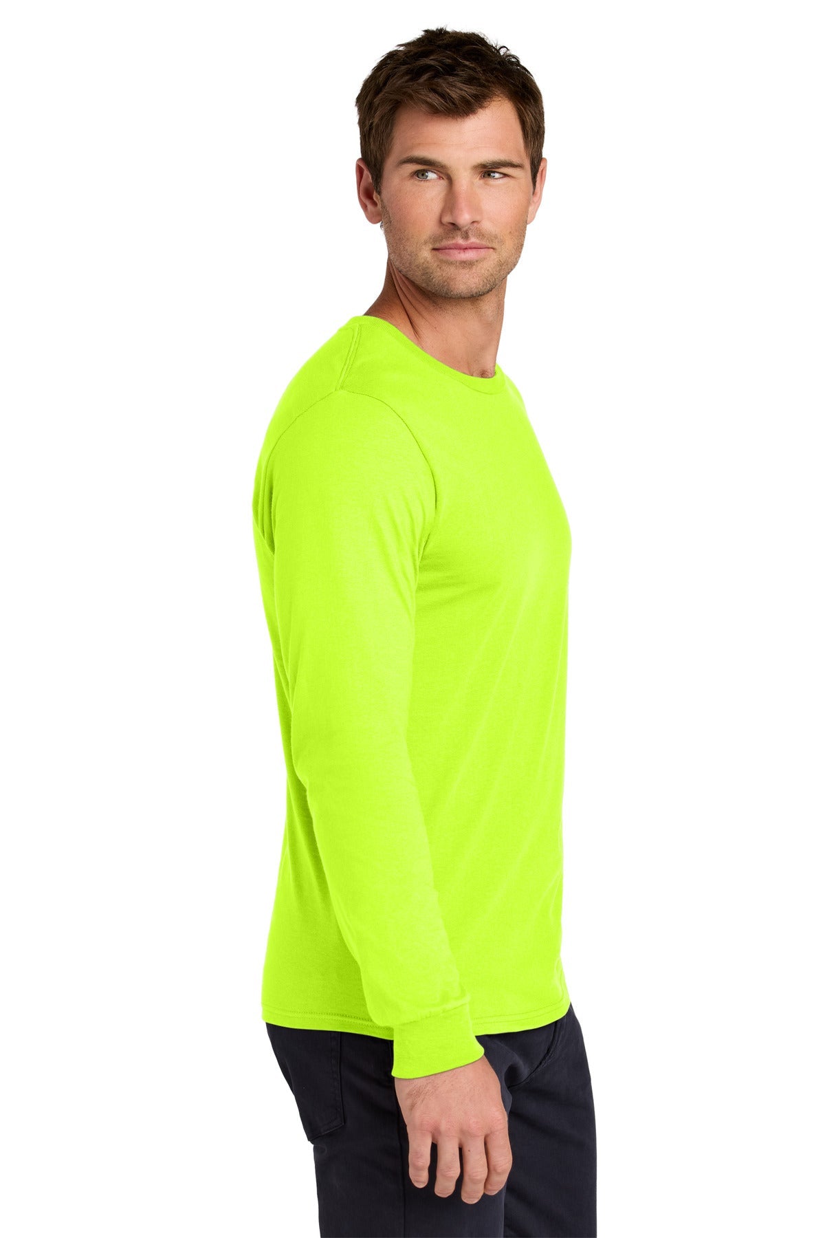 SftyGrn Jerzees Classics Unisex Cotton Long Sleeve T-Shirt 363L