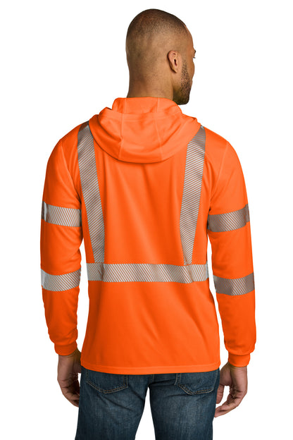 SftyOrg CornerStone ANSI 107 Class 3 Long Sleeve Segmented Tape Hooded Tee CS208