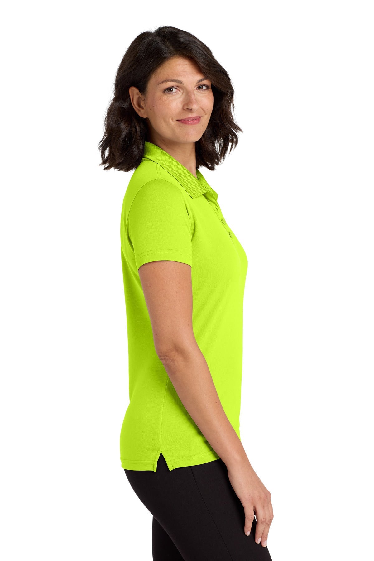 SftyYellow Port Authority Women's Dry Zone UV Micro-Mesh Polo. LK110