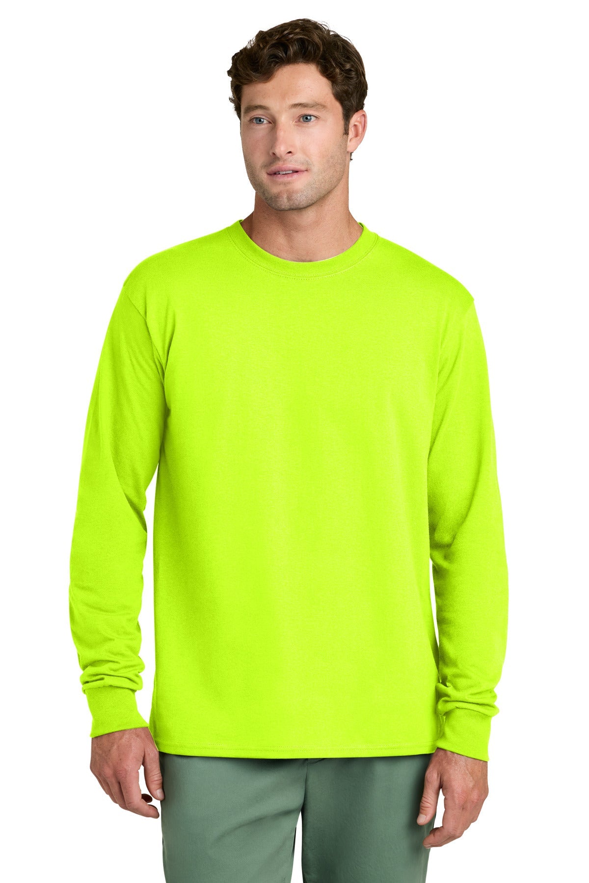SGreen Port & Co Long Sleeve Core Cotton Tee. PC54LS