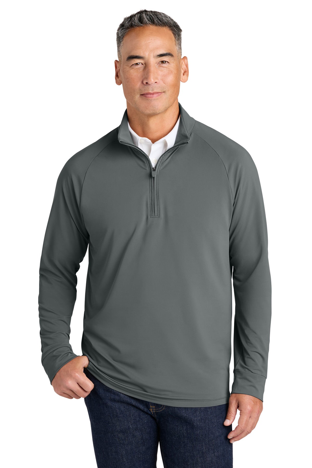 ShadowGrey Brooks Brothers Luxe Performance 1/4-Zip BB18214