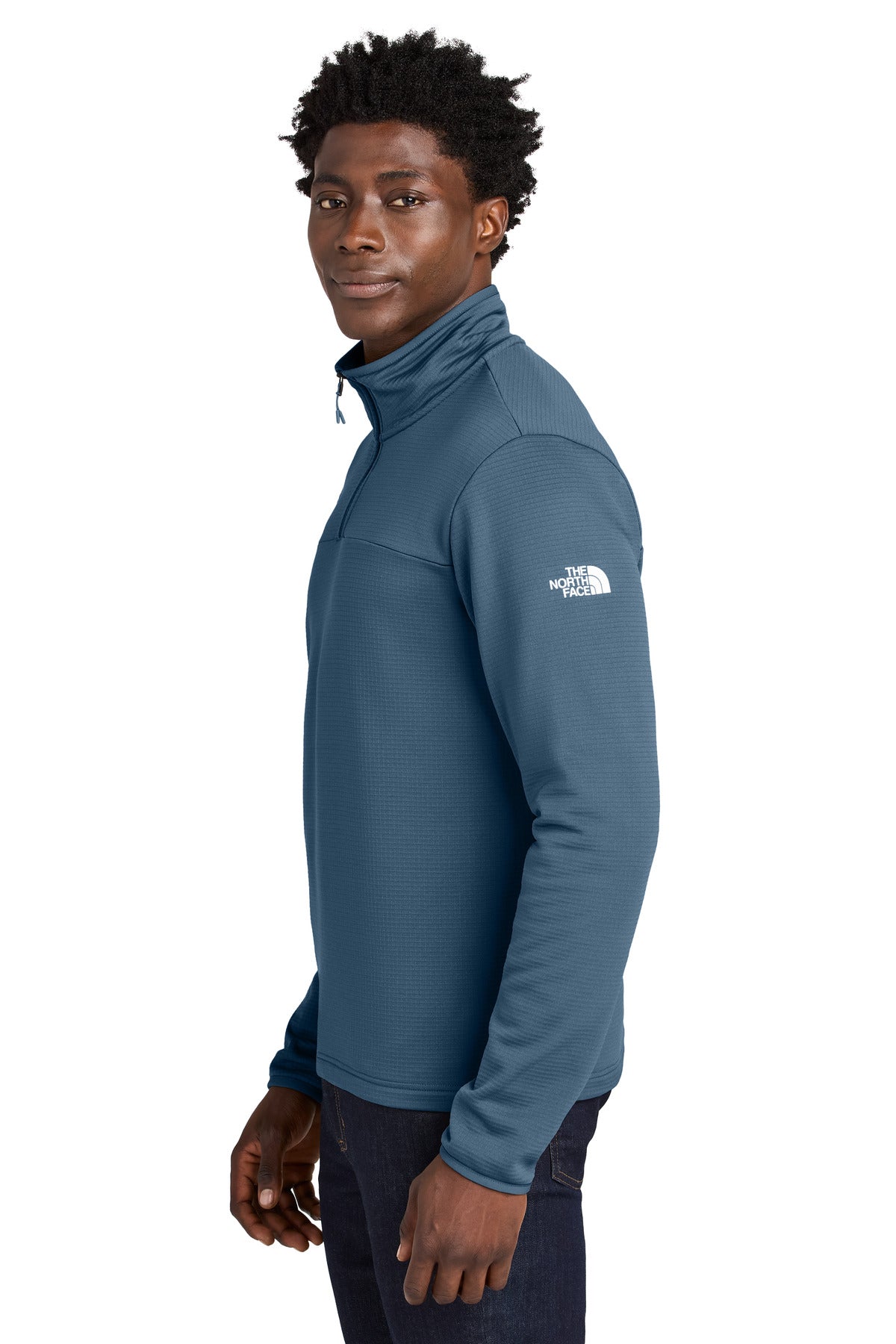 ShadyBlue The North Face Aim 1/4-Zip Fleece NF0A8ENJ
