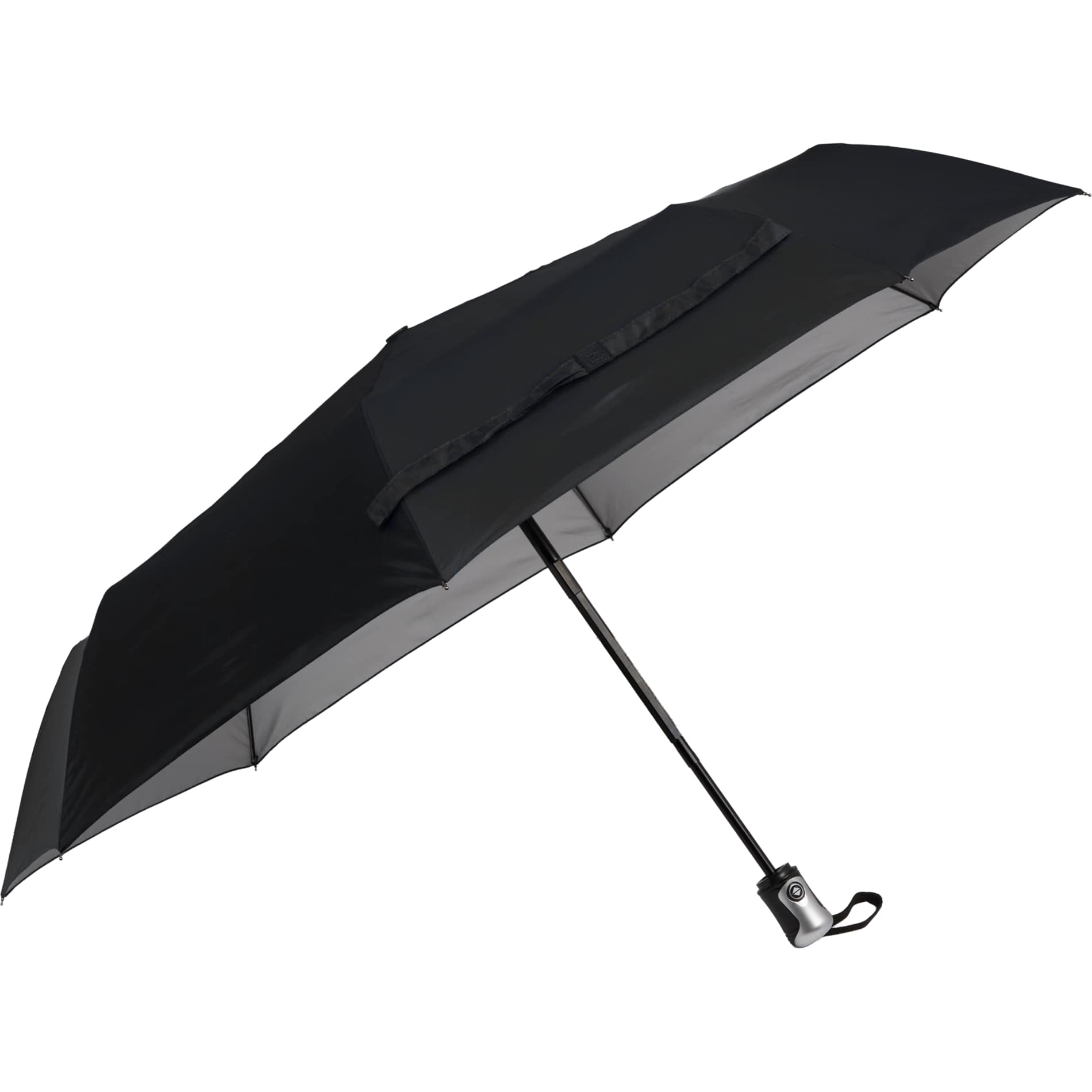 Silver 42" Folding Auto Open/Close Umbrella plain