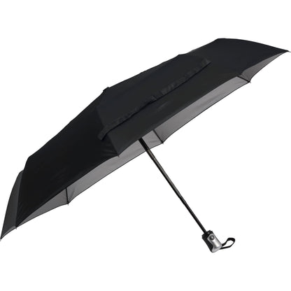 Silver 42" Folding Auto Open/Close Umbrella plain